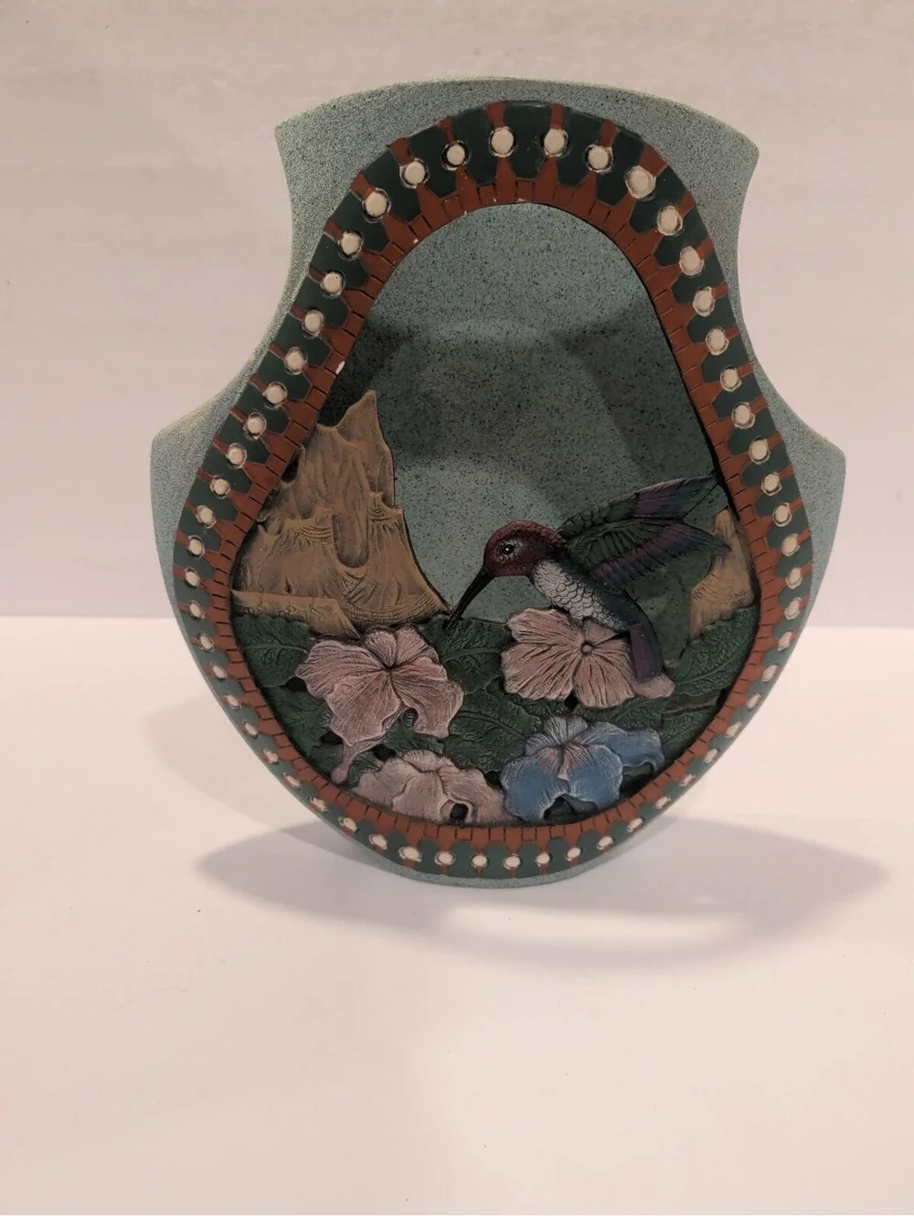 Vintage hummingbird vase 13 inches